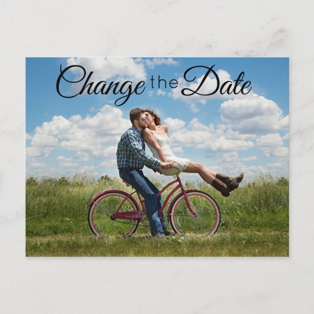 Carte Postale Changer la date Ajoutez votre propre image (Devant)