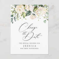 Changer la date de la douche de mariée Fleurs rose