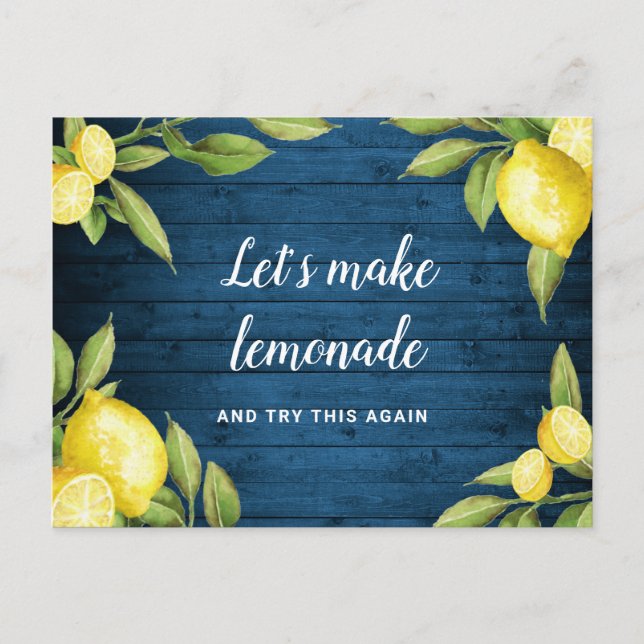 Carte Postale Changer la date Événement annulé Reporté Citrons (Devant)