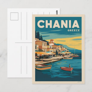 Carte Postale Chania Grèce cadeaux vintages souvenirs