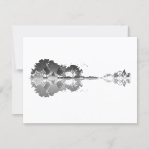 Carte Postale Chanson de la nature : Art guitare du paysage fore