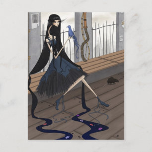 Carte Postale Chanson de l'oiseau : Art surréel foncé