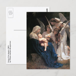Carte Postale Chanson des Anges (1881) de Bouguereau