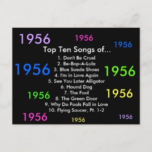 Carte Postale Chansons 1956