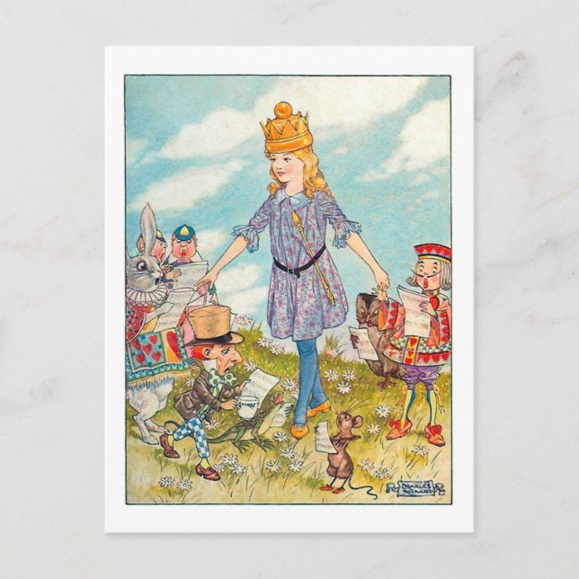 Carte Postale Chansons d'Alice : Alice et ses amis (Devant)