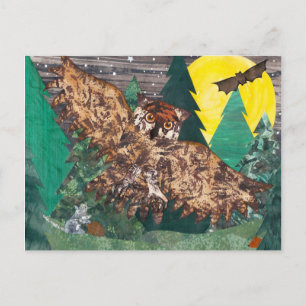 Carte Postale Chansons de nuit de Owl Moon