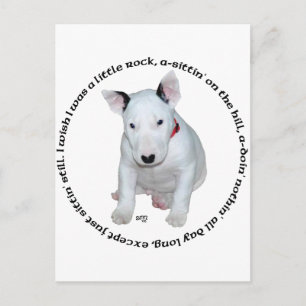 Carte Postale Chansons pour chiots Bull Terrier