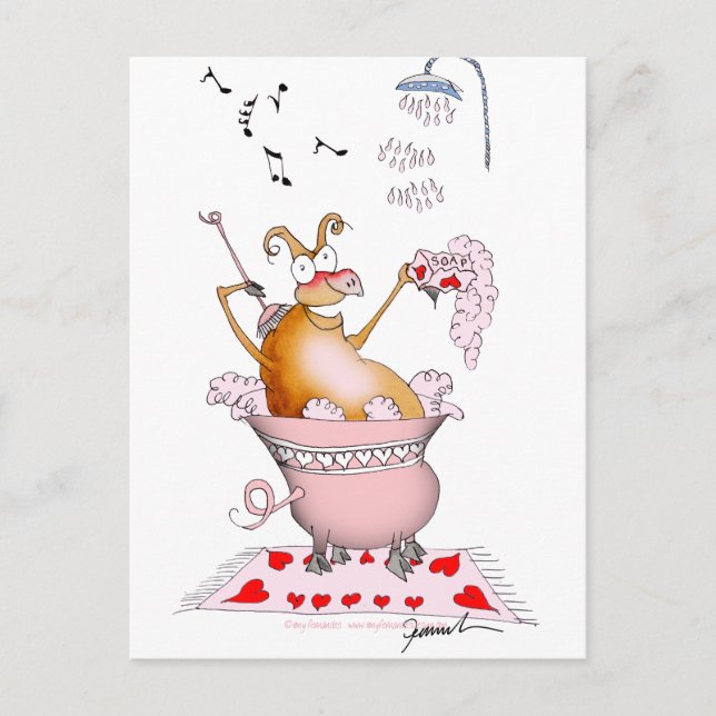 Carte Postale chant de cochon, tony fernandes (Devant)