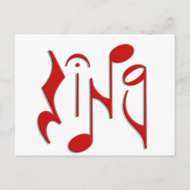 Carte Postale chanter (Devant)