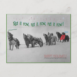 Carte Postale Chanter des chiens de traîneau : Chorale de malamu