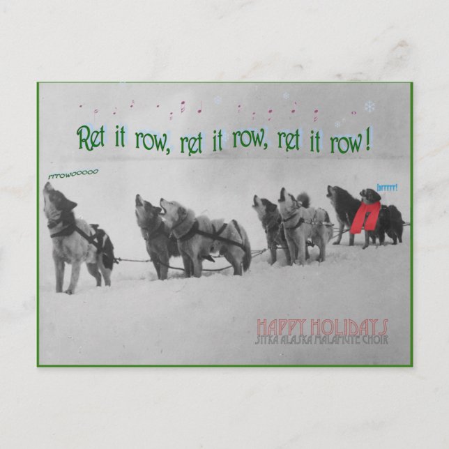 Carte Postale Chanter des chiens de traîneau : Chorale de malamu (Devant)