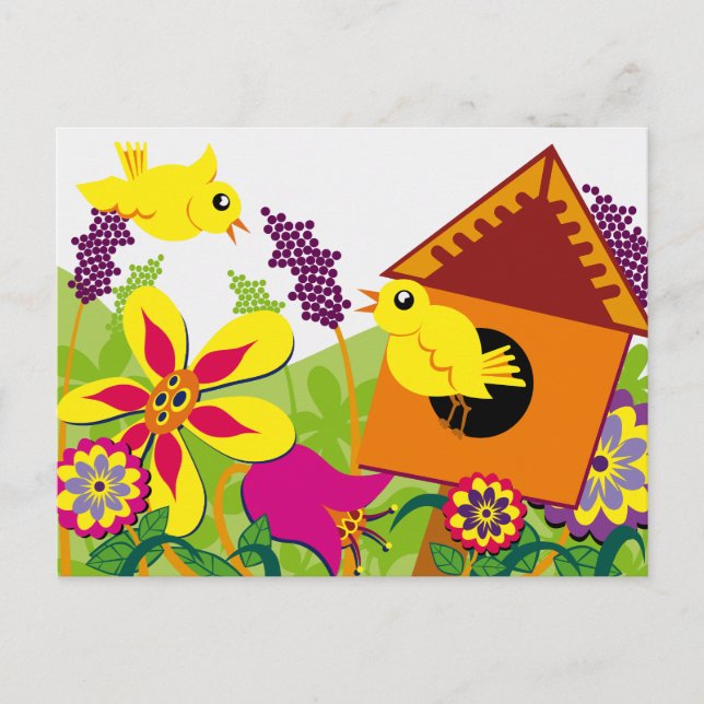 Carte Postale Chanter des oiseaux (Devant)