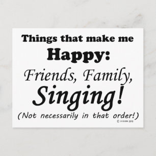 Carte Postale Chanter Me Rend Heureux