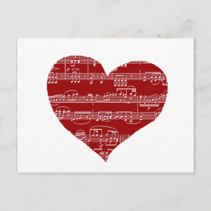 Carte Postale chanter une chanson sur l'amour