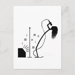 Carte Postale Chanteur à bâtons