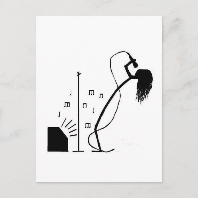 Carte Postale Chanteur à bâtons (Devant)