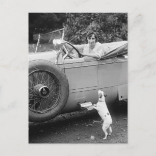 Carte Postale Chanteur d'opéra avec son chien, années 1920