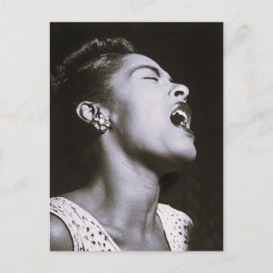 Carte Postale Chanteuse de blues féminine des années 1940 au clu