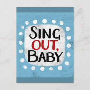 Carte Postale Chantez, Baby Postcard