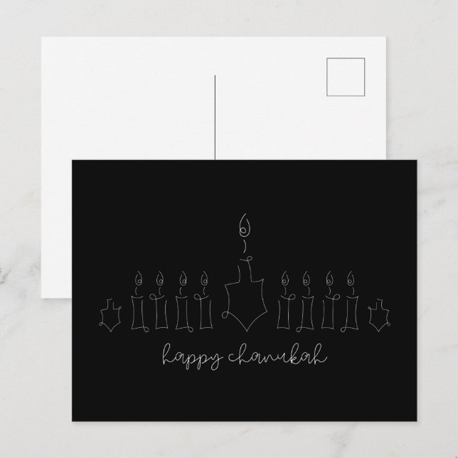 Carte postale Chanukah (Devant / Derrière)