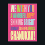 Carte Postale Chanukah/Hannukah Salutation<br><div class="desc">Customiser et personnaliser la carte de voeux de Chanukah</div>