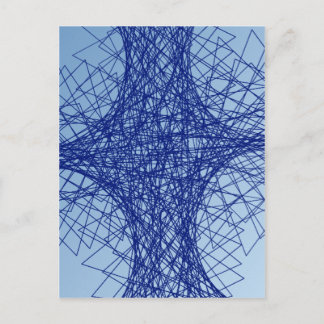 Carte Postale chaos bleu art abstrait
