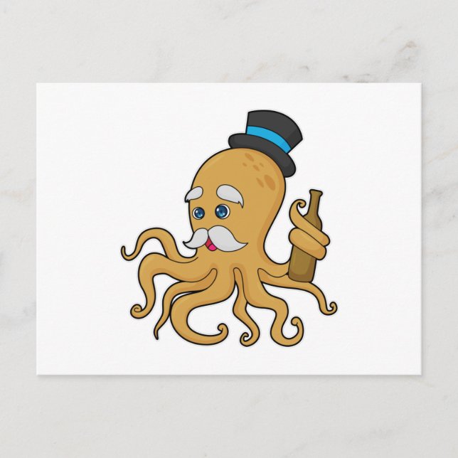 Carte Postale Chapeau de Monsieur Pieuvre (Devant)