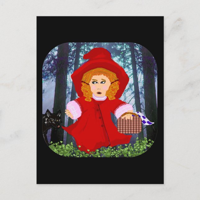 Carte Postale Chapeau rouge (Devant)