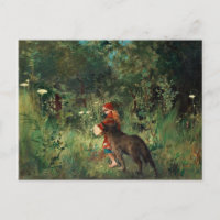 Chapeau rouge avec loup