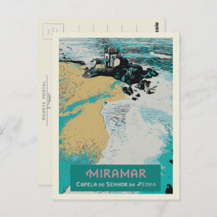 Carte Postale Chapelle de Senhor da Pedra, Plage de Miramar, Por