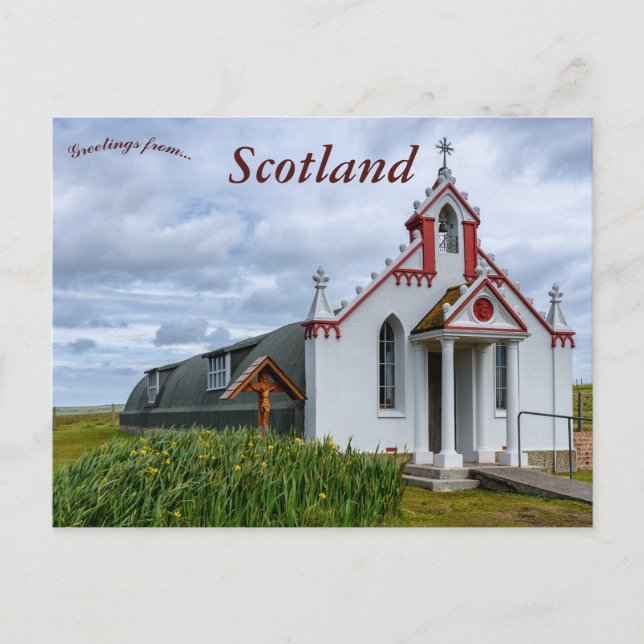 Carte Postale Chapelle italienne Orkney Islands Ecosse (Devant)