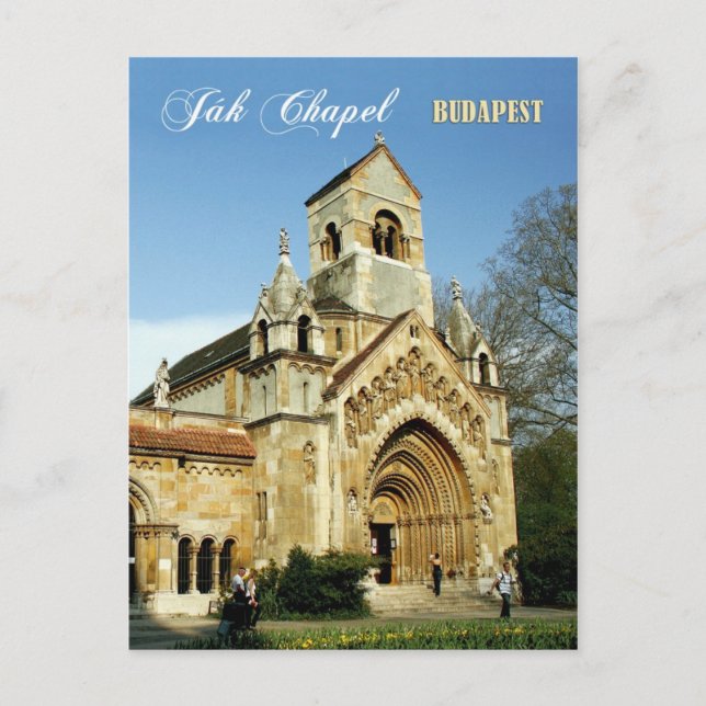 Carte Postale Chapelle Ják, Château Vajdahunyad, Budapest, Hongr (Devant)