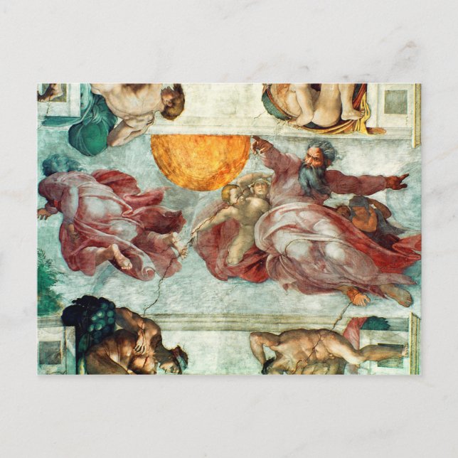 Carte Postale Chapelle Sixtine Plafond 3 (Devant)