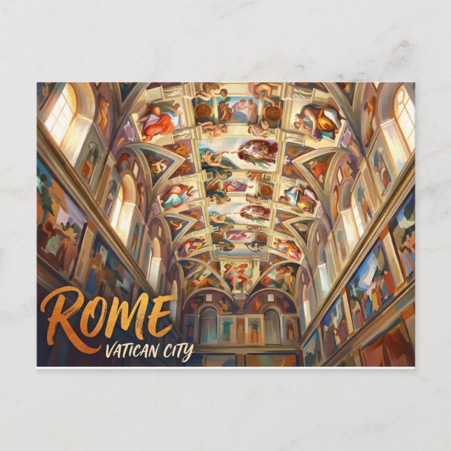 Carte Postale Chapelle Sixtine Vatican (Devant)