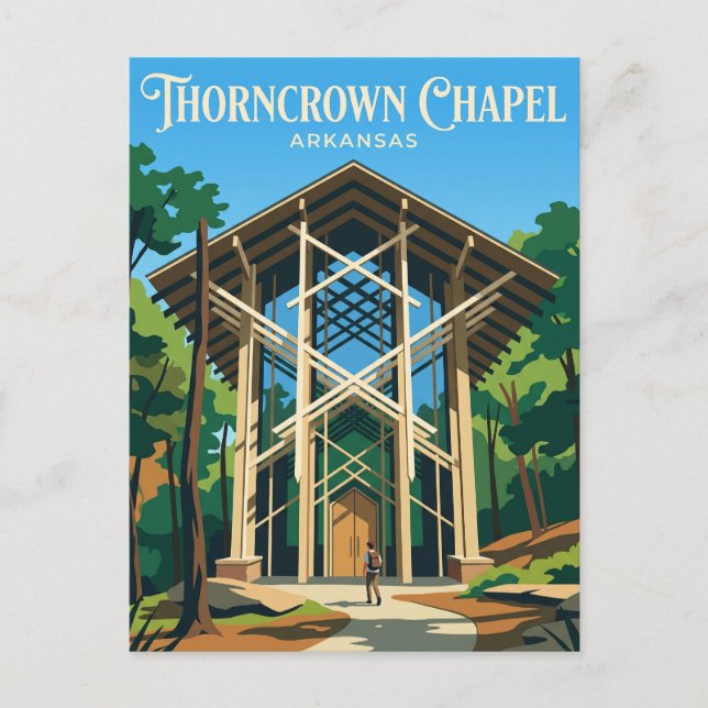 Carte Postale Chapelle Thorncrown USA (Devant)