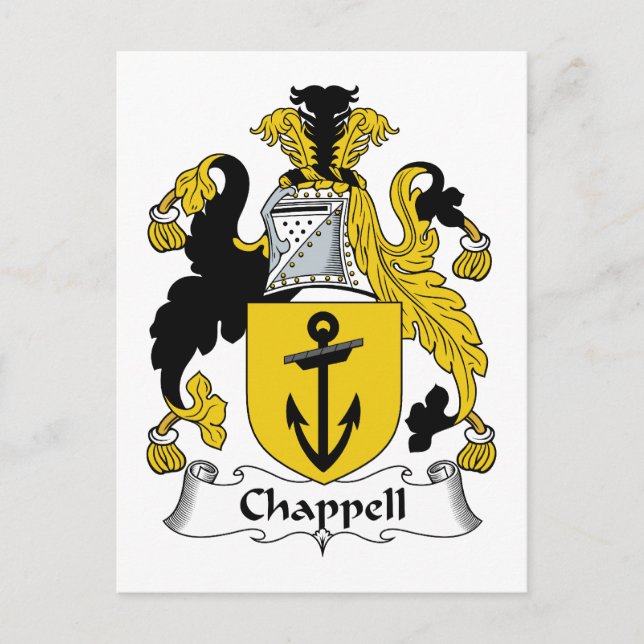 Carte Postale Chappell Family Crest (Devant)