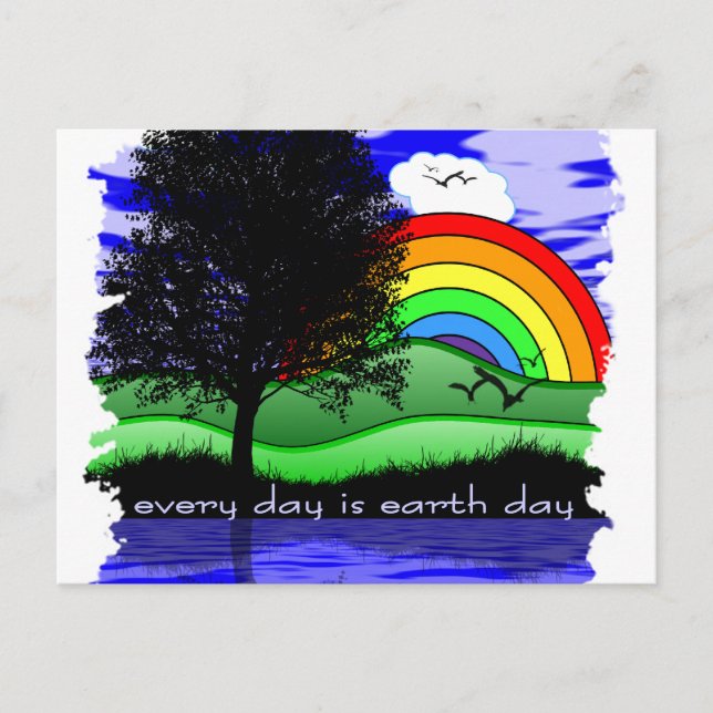 Carte Postale Chaque jour est Jour des terres (Devant)