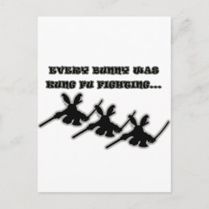 Carte Postale Chaque lapin était un kung fu qui se battait...