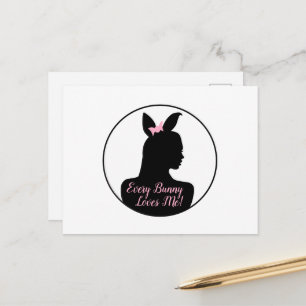 Carte Postale Chaque Lapin M'aime ! Fille Lapin