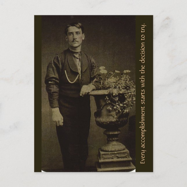 Carte Postale Chaque réalisation commence par la décision... (Devant)