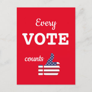 Carte Postale Chaque vote compte le vote des électeurs aux USA