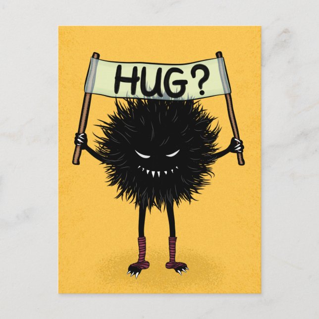 Carte Postale Character de Monstres Hug Cute (Devant)