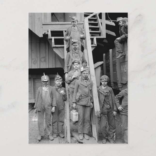 Carte Postale Charbon Breaker Boys, 1900 (Devant)