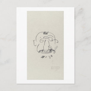 Carte Postale Charge de Lautrec par Lui-Meme (crayon sur papier)