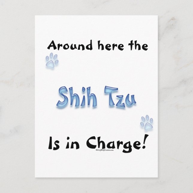 Carte Postale Charge Shih Tzu (Devant)
