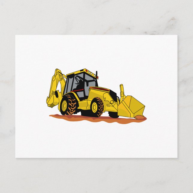 Carte Postale Chargeur backhoe (Devant)