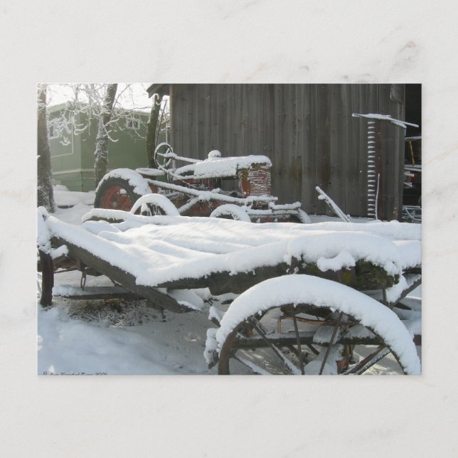 Carte Postale Chariot à neige (Devant)