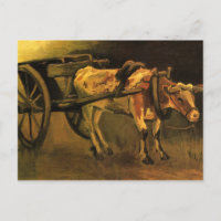 Chariot avec boeuf rouge et blanc (Vincent van Gog