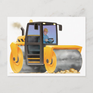 Carte Postale Chariot de construction sur mesure pour enfants Ro