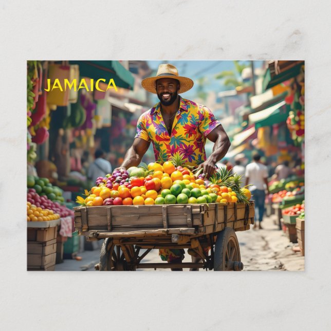 Carte Postale chariot de poussée jamaïcain (Devant)